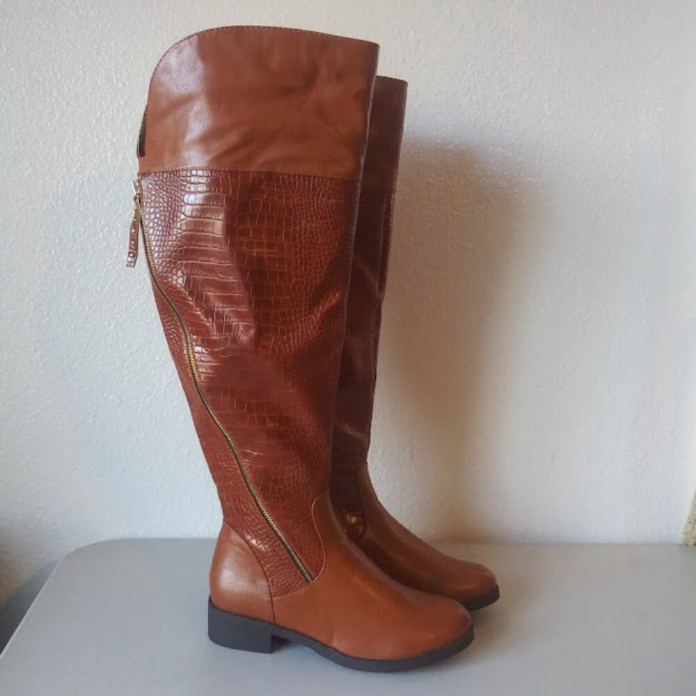 Journee collection women's size 9 brown over the knee boots